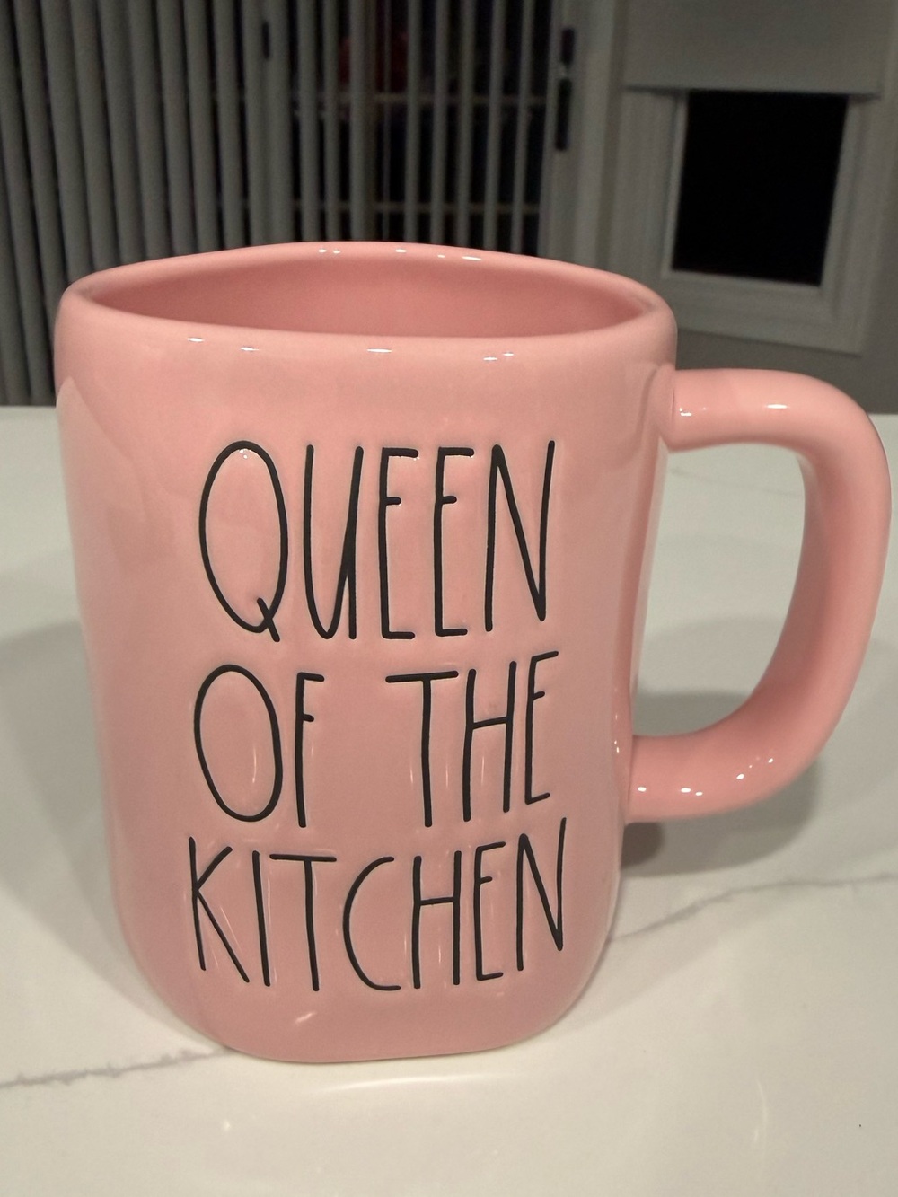 Rae Dunn Pink "Queen of the Kitchen" Ceramic Mug